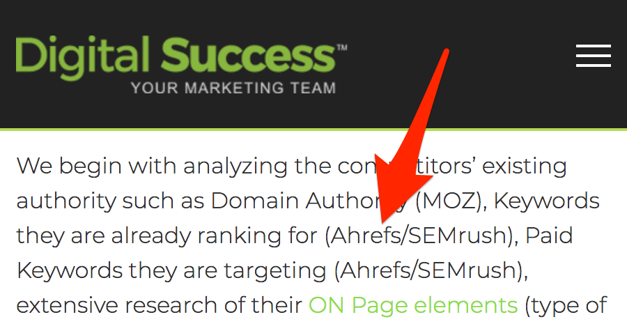 Unlinked brand mention
