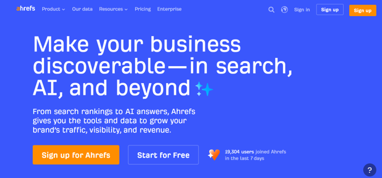 Ahrefs Dashboard