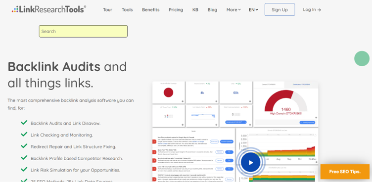 Link Research Tool Dashboard