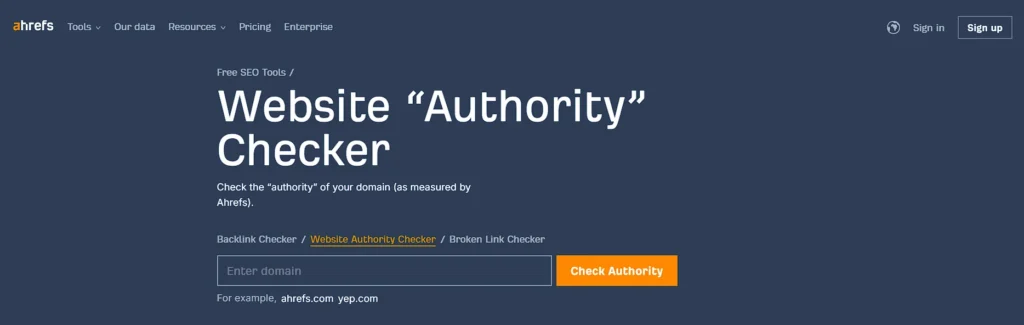 domain authority checker