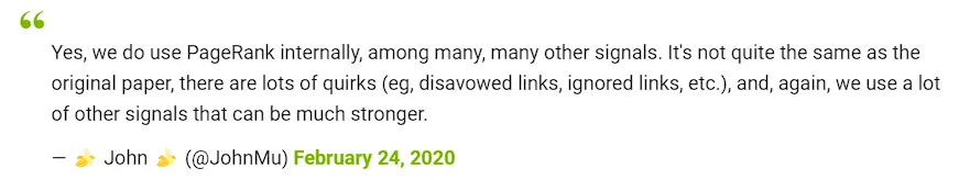 pagerank tweet