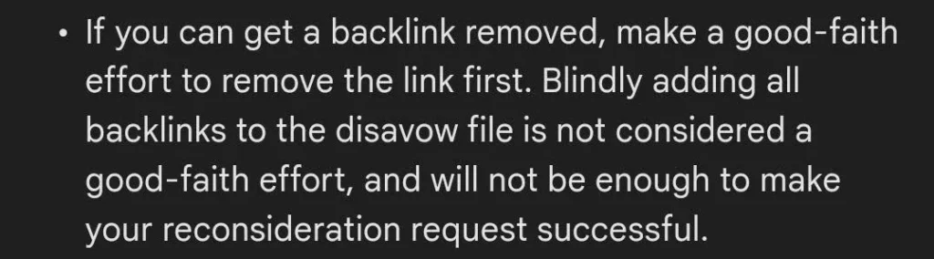 Disavow link