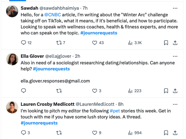 Journalist Source Requests