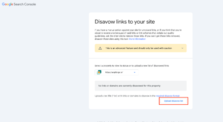 Google Disavow Tool