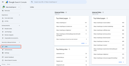 Google Search Console Dashboard