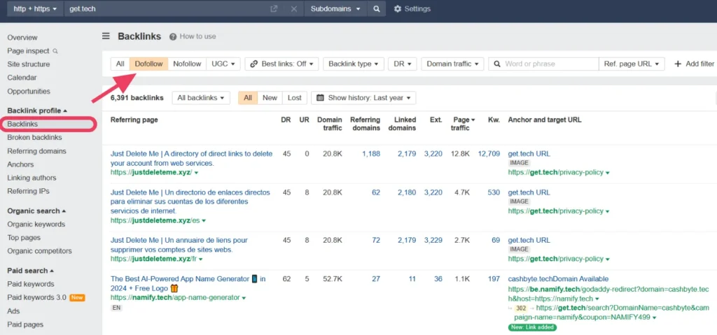 Backlink checker tool