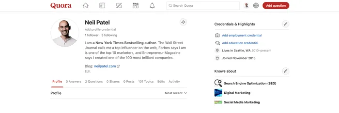 Quora answers
