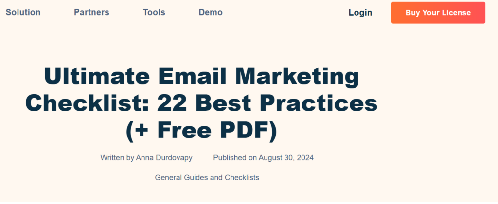Ultimate Email Marketing Checklist