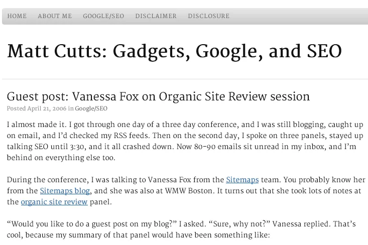 Spammy guest post