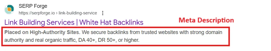 meta description