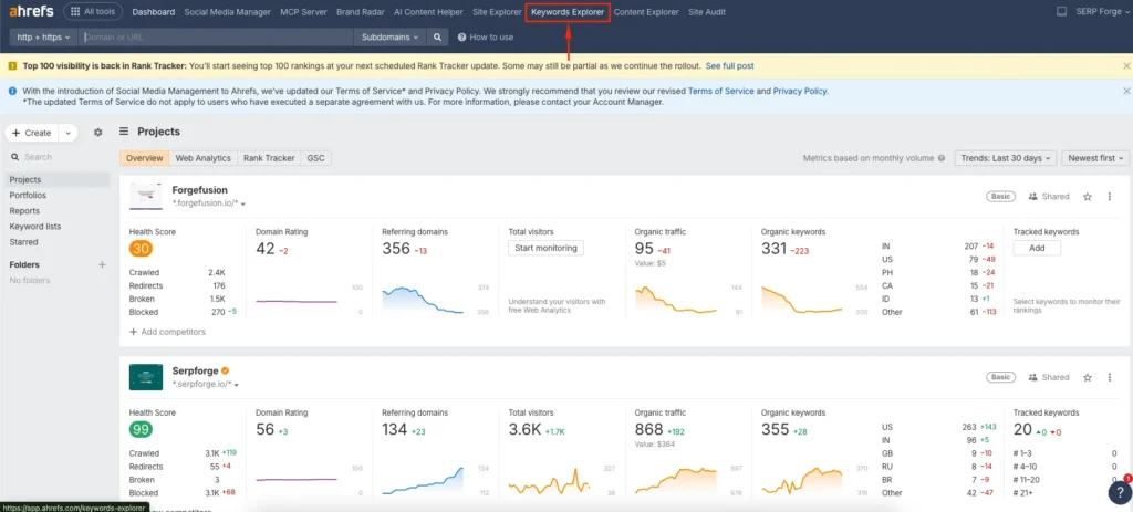 Keywords Explorer