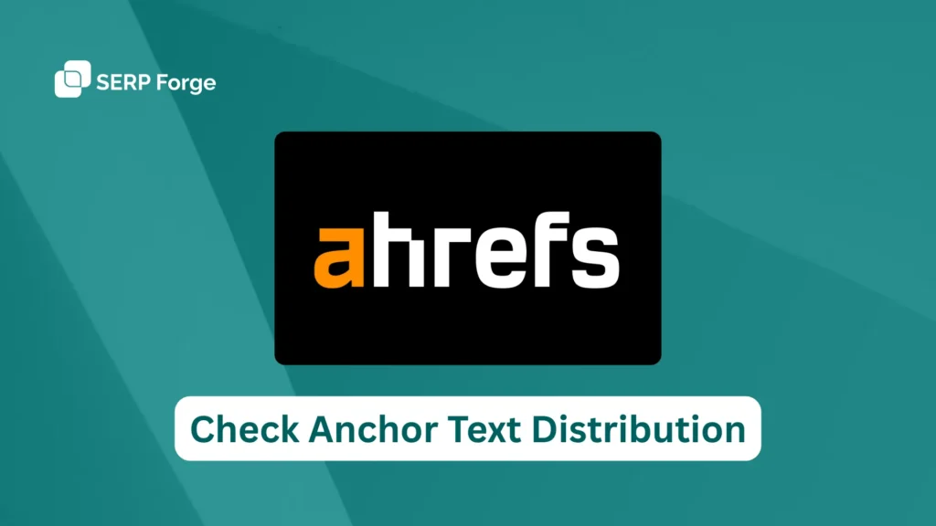 Check Anchor Text Distribution
