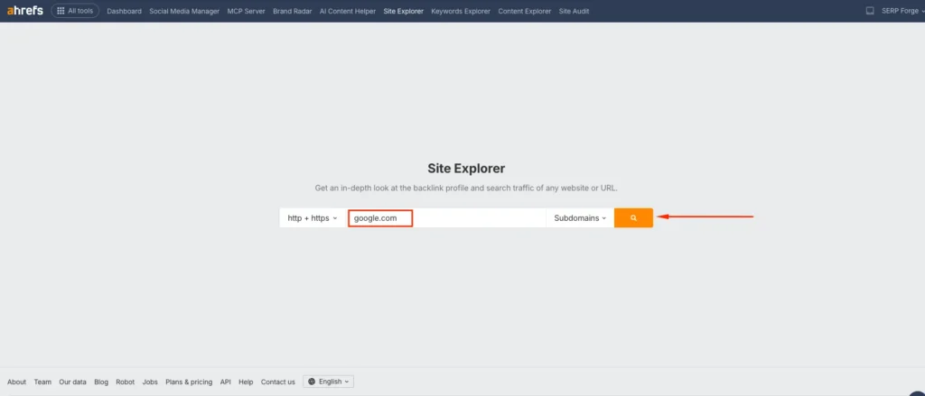 Site Explorer
