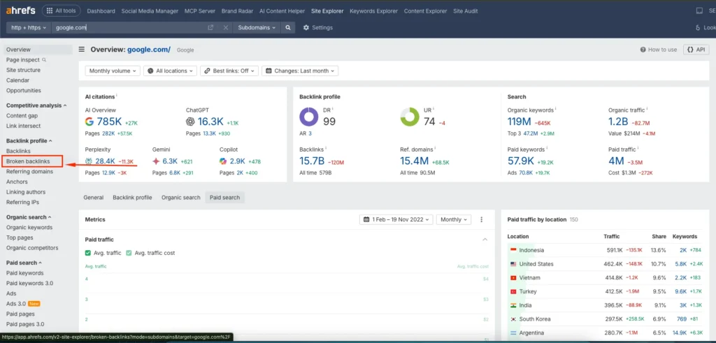 Backlinks Report
