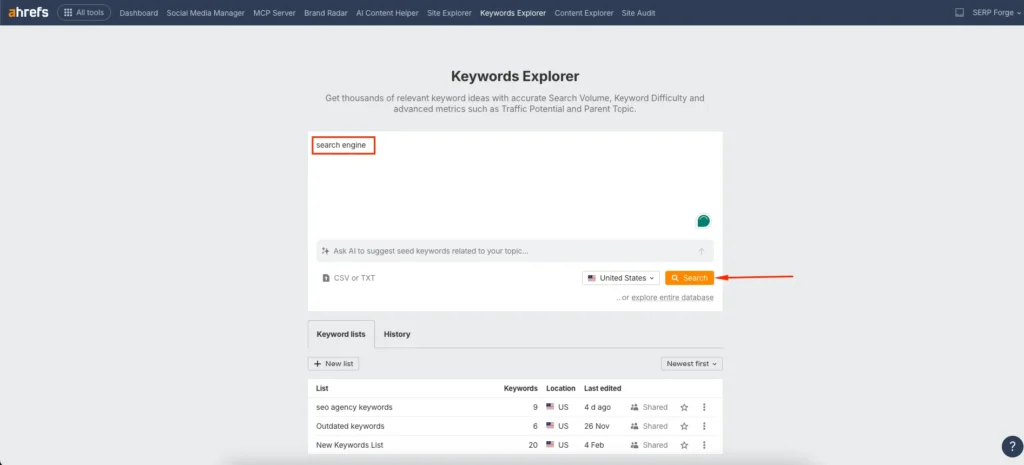 Keyword Explorer