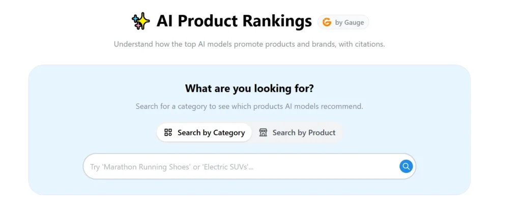 AI Product Rankings 
