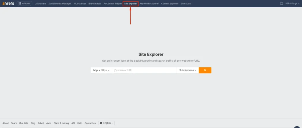 Site Explorer
