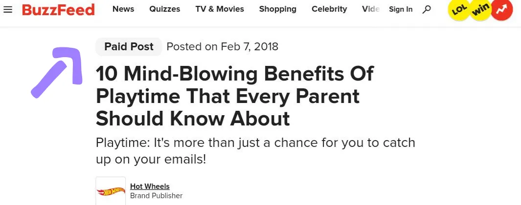 Sponsored posts